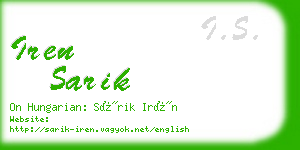 iren sarik business card